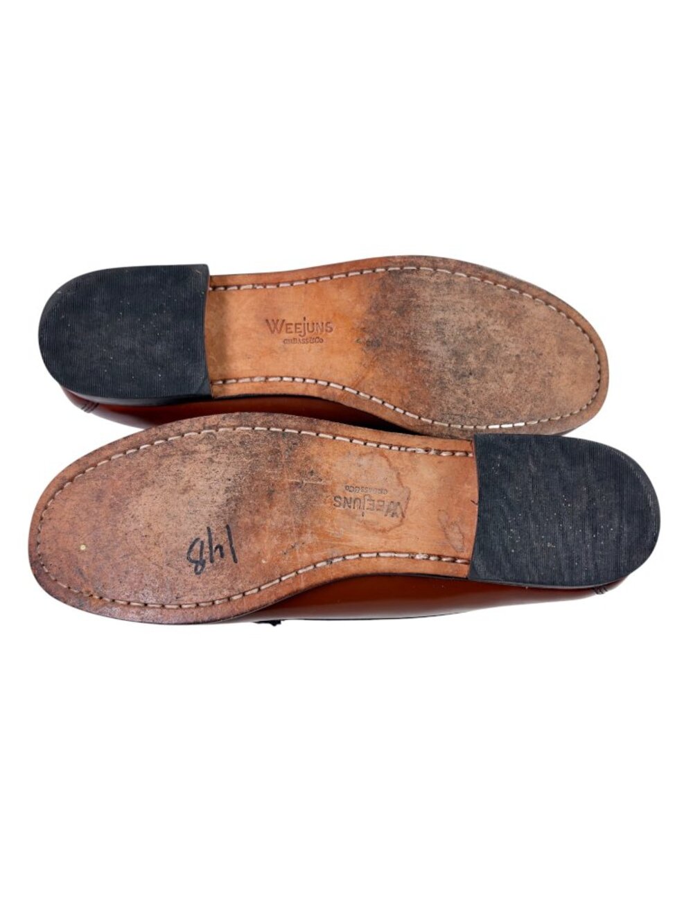G.H. Bass Co Weejuns Whitney Penny Loafers Womens 9 M Burnished Cognac Leather - Picture 8 of 10